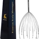 USAGA 20-Finger Silvery Head Massager for Ultimate Relaxation